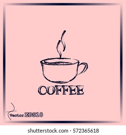 Vector icon of coffee cup