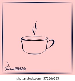 Vector icon of coffee cup