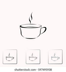 Vector icon of coffee cup