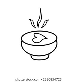 vector icon of coffee cup with smoke
