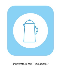 vector icon of coffee maker with handle