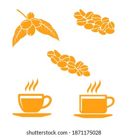 Vector icon of coffy and tea EPS10