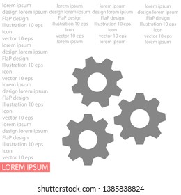 vector icon cogwheel . Lorem Ipsum Illustration design