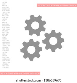 vector icon cogwheel . Lorem Ipsum Illustration design