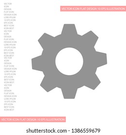 vector icon cogwheel . Lorem Ipsum Illustration design
