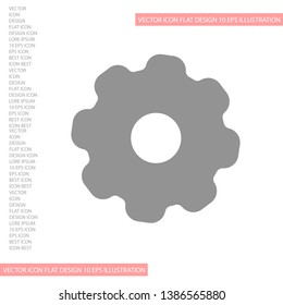 vector icon cogwheel . Lorem Ipsum Illustration design