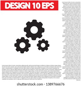 vector icon cogwheel . Lorem Ipsum Illustration design