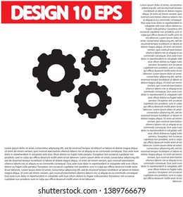 vector icon cogwheel . Lorem Ipsum Illustration design