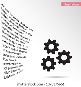 vector icon cogwheel . Lorem Ipsum Illustration design