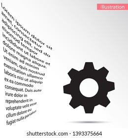 vector icon cogwheel . Lorem Ipsum Illustration design