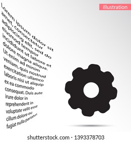 vector icon cogwheel . Lorem Ipsum Illustration design