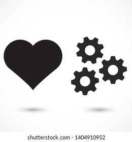 vector icon cogwheel . Lorem Ipsum Illustration design