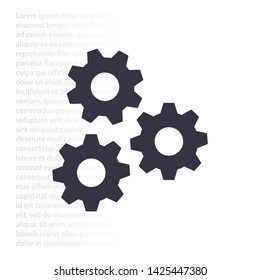 vector icon cogwheel . Lorem Ipsum Illustration design