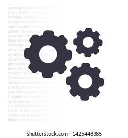 vector icon cogwheel . Lorem Ipsum Illustration design