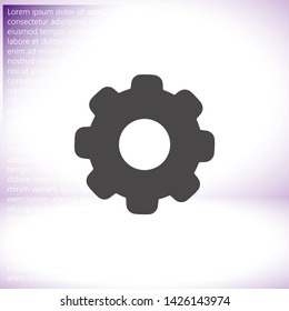 vector icon cogwheel . Lorem Ipsum Illustration design