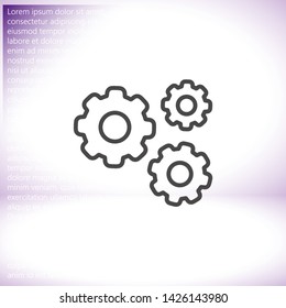 vector icon cogwheel . Lorem Ipsum Illustration design