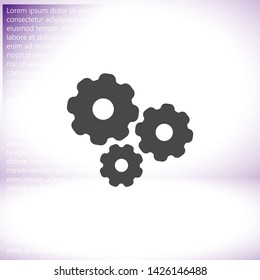 vector icon cogwheel . Lorem Ipsum Illustration design