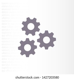 vector icon cogwheel . Lorem Ipsum Illustration design