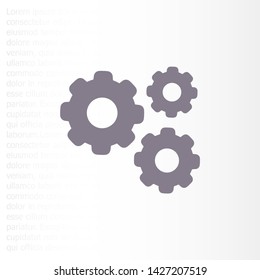 vector icon cogwheel . Lorem Ipsum Illustration design