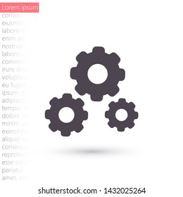 vector icon cogwheel . Lorem Ipsum Illustration design