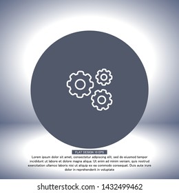 vector icon cogwheel . Lorem Ipsum Illustration design