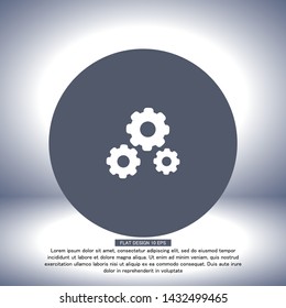 vector icon cogwheel . Lorem Ipsum Illustration design