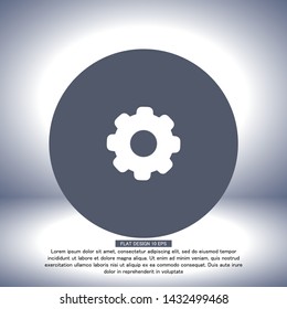vector icon cogwheel . Lorem Ipsum Illustration design