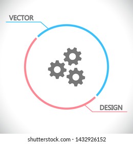 vector icon cogwheel . Lorem Ipsum Illustration design