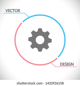 vector icon cogwheel . Lorem Ipsum Illustration design