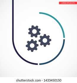 vector icon cogwheel . Lorem Ipsum Illustration design