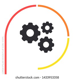 vector icon cogwheel . Lorem Ipsum Illustration design