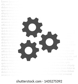 vector icon cogwheel . Lorem Ipsum Illustration design