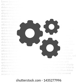 vector icon cogwheel . Lorem Ipsum Illustration design
