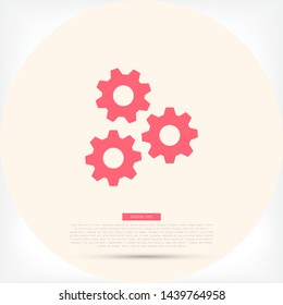 vector icon cogwheel . Lorem Ipsum Illustration design