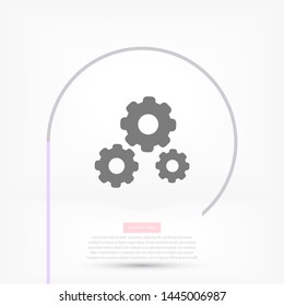 vector icon cogwheel . Lorem Ipsum Illustration design