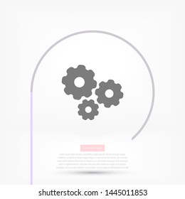 vector icon cogwheel . Lorem Ipsum Illustration design