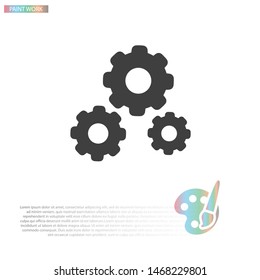 vector icon cogwheel . Lorem Ipsum Illustration design