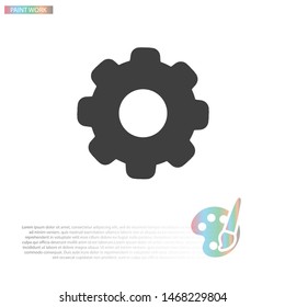 vector icon cogwheel . Lorem Ipsum Illustration design