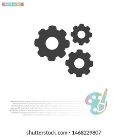 vector icon cogwheel . Lorem Ipsum Illustration design