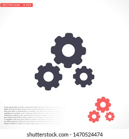vector icon cogwheel . Lorem Ipsum Illustration design