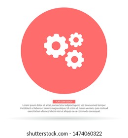 vector icon cogwheel . Lorem Ipsum Illustration design