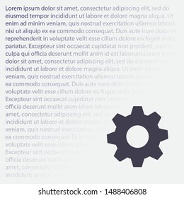 vector icon cogwheel . Lorem Ipsum Illustration design