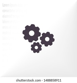 vector icon cogwheel . Lorem Ipsum Illustration design
