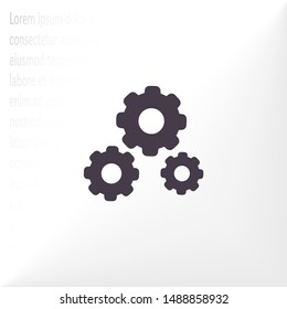 vector icon cogwheel . Lorem Ipsum Illustration design