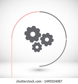 vector icon cogwheel . Lorem Ipsum Illustration design