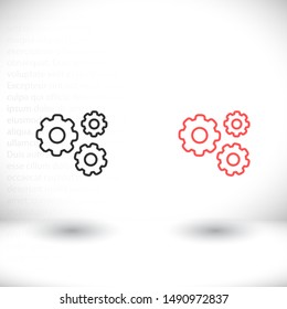 vector icon cogwheel . Lorem Ipsum Illustration design