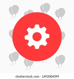 vector icon cogwheel . Lorem Ipsum Illustration design