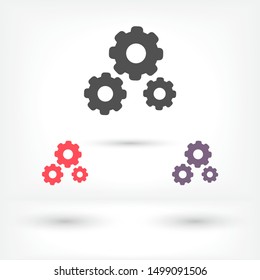 vector icon cogwheel . Lorem Ipsum Illustration design