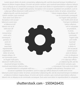 vector icon cogwheel . Lorem Ipsum Illustration design