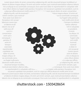 vector icon cogwheel . Lorem Ipsum Illustration design